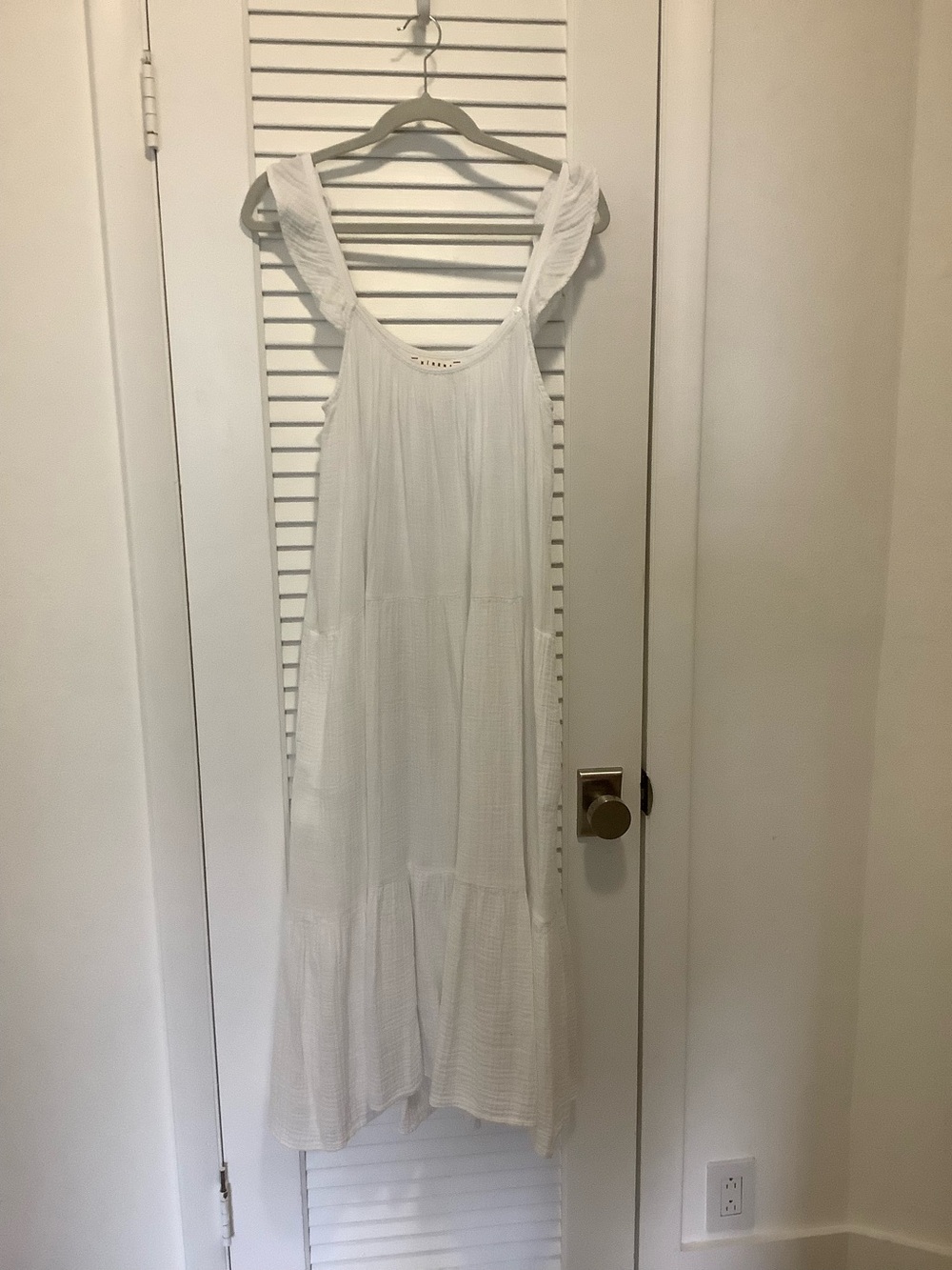 Xirena White Gauze Tiered Sundress